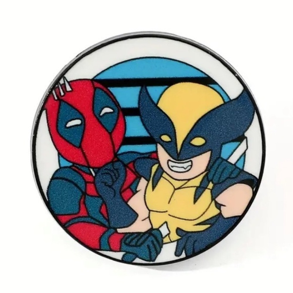 Marvel - Daredevil & Wolverine circular enamel pin - NWT - 1.18 inches